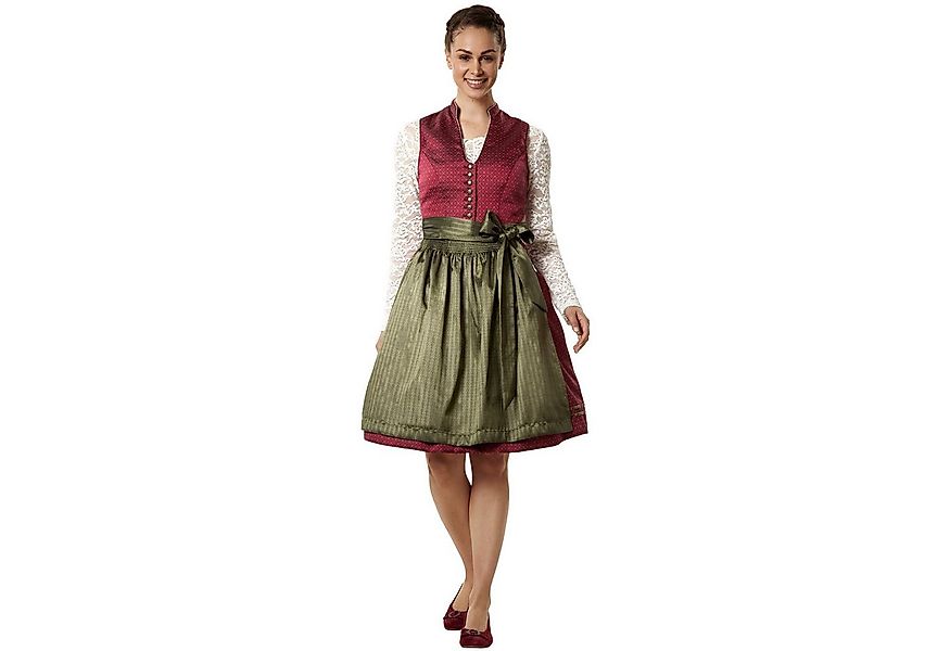 dressforfun Dirndl hochwertiges & elegantes Trachtenkleid Sarah Rot/Grün (P günstig online kaufen