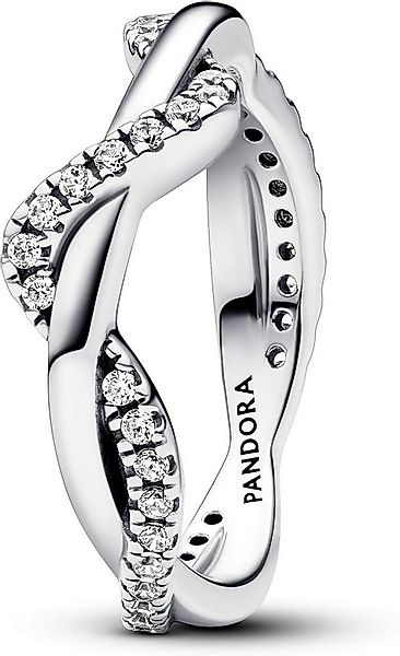 Pandora Fingerring Pandora Funkelnde Verschlungene Welle Ring 193098C01 Dam günstig online kaufen