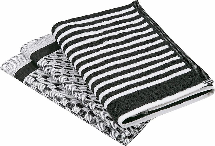 ROSS Geschirrtuch "Exclusiv" 1x Küchen-Frottiertuch (Streifen) und 2 Geschi günstig online kaufen