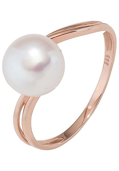 JOBO Perlenring Ring Roségoldring, 585 Roségold mit einer Perle 8,5 mm günstig online kaufen