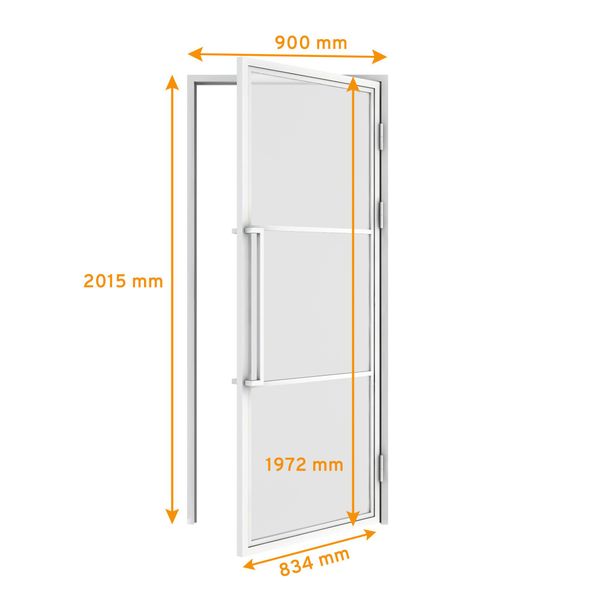 inova wohnen Zimmertür Glastür mit Stahlrahmen günstig online kaufen
