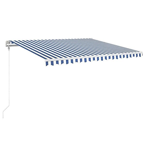 furnicato Markise Automatisch Einziehbar 450x350 cm Blau und Weiß günstig online kaufen