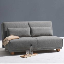 Schlafcouch in Grau Stoff 85 cm hoch günstig online kaufen