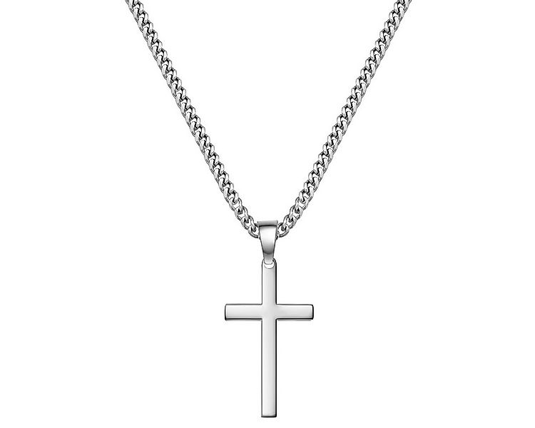 True Rebels Edelstahlkette Kreuz silber günstig online kaufen