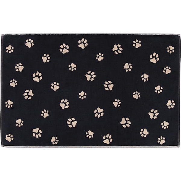 Cawö Badematten WE LOVE DOGS Paws 6247 - Farbe: schwarz/beige - 93 - 50x80 günstig online kaufen