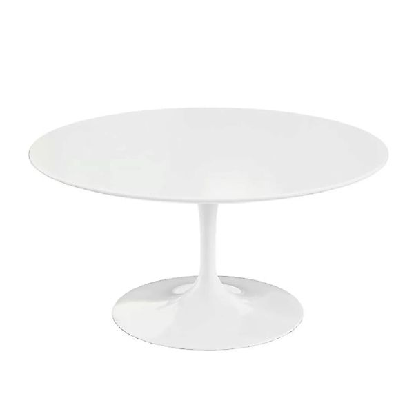 Knoll International - Saarinen Tisch Ø91cm - Outdoor - weiß/Gestell weiß/H günstig online kaufen