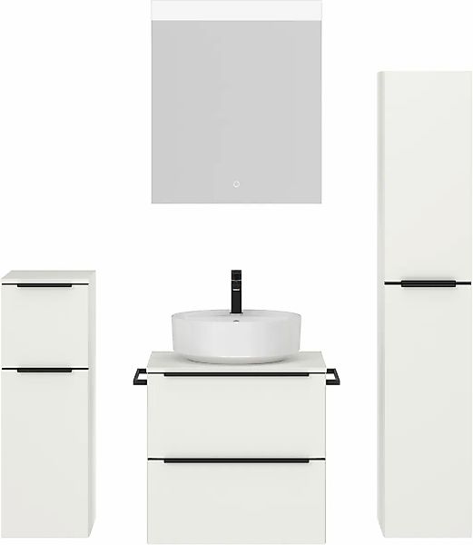 nobilia Badmöbel-Set "Alvene" vormontiert, mit Soft-Close, 4 Stk. tlg. günstig online kaufen