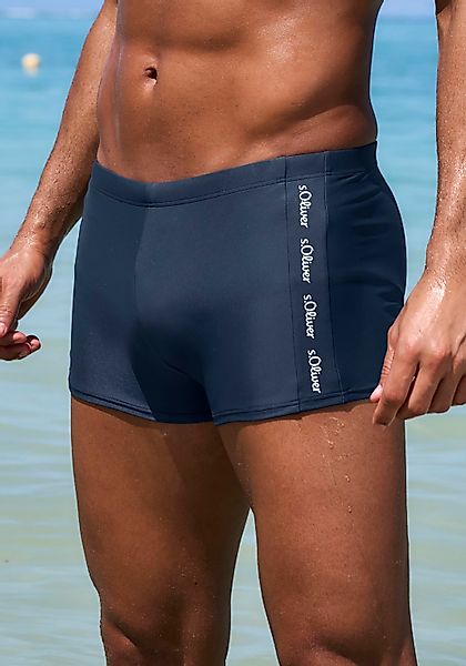 s.Oliver Boxer-Badehose mit Markenschriftzügen günstig online kaufen