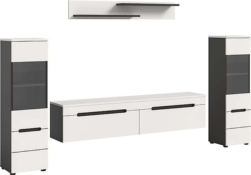 INOSIGN Wohnwand »REHAT, TOPSELLER!, 4-teilig, wahlweise stehend und hängen günstig online kaufen