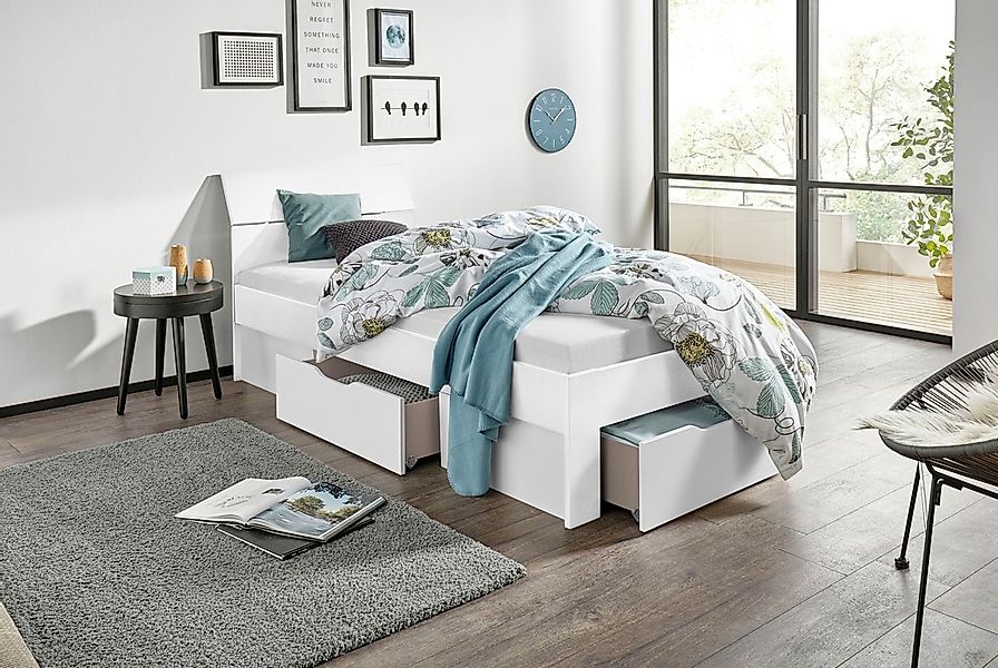 rauch Bett "Einzelbett Doppelbett Stauraum FLEXX Breiten 90/140/180 cm" Ein günstig online kaufen