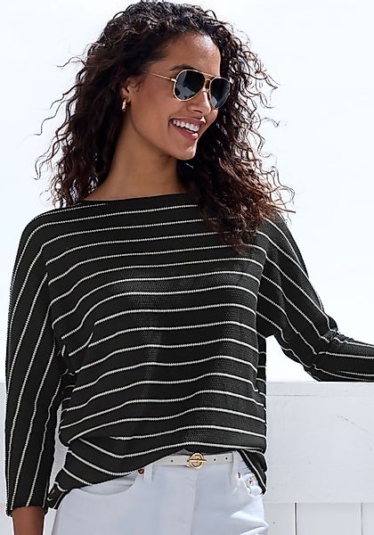 Vivance 3/4-Arm-Shirt "mit modischer Streifenstruktur", aus pflegeleichter günstig online kaufen