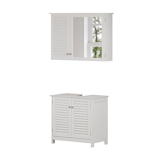 Vicco Badmöbel-Set Riad, Weiß, 2 Teile, (2-St., 2er Set) günstig online kaufen