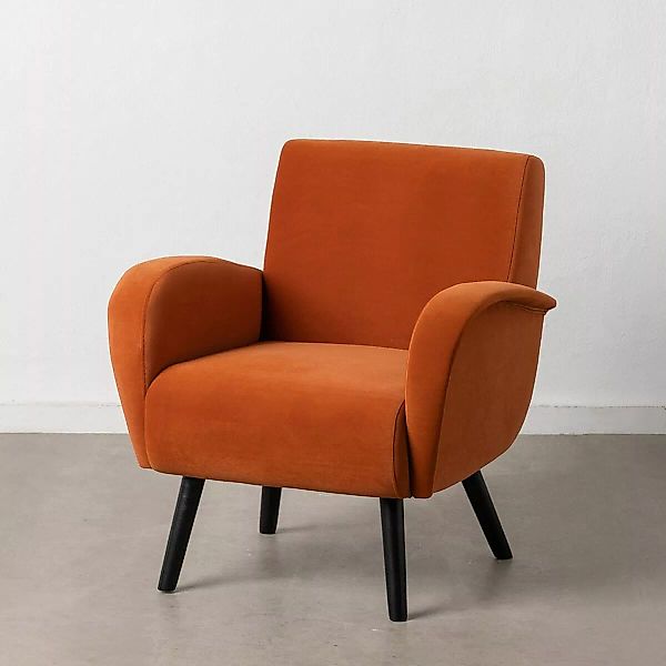 Sessel 72 X 71 X 81 Cm Synthetische Stoffe Holz Orange günstig online kaufen