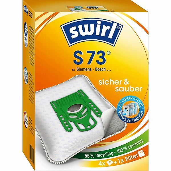 Swirl Staubsaugerbeutel »Swirl® S 73«, (Packung), 4er- Pack günstig online kaufen