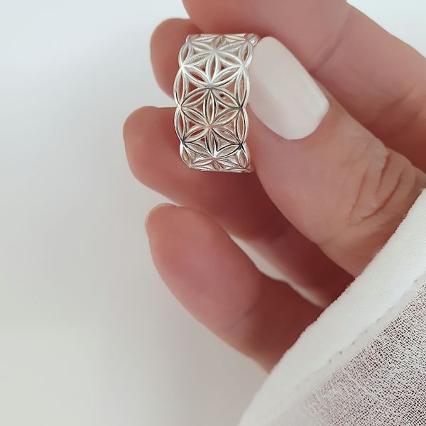 SCHOSCHON Silberring Blume des Lebens Ring günstig online kaufen