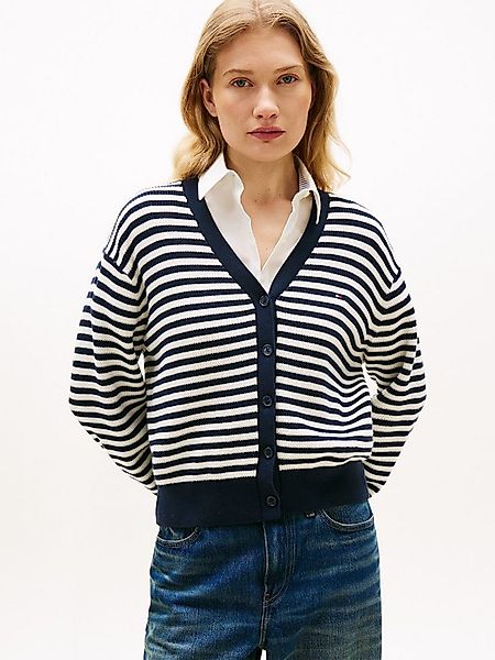 Tommy Hilfiger Strickpullover CO CARDI LS CARDI mit Knopfleiste günstig online kaufen
