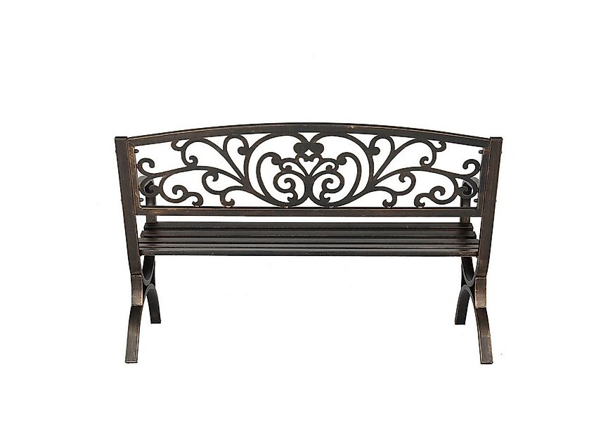 VINGLI Gartenbank Metall, Wetterfeste Sitzbank für 2-3 Sitzer, für Garten B günstig online kaufen