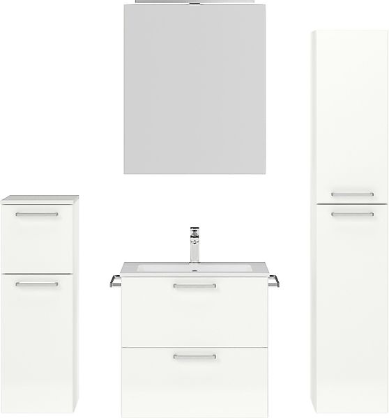 nobilia® Badmöbel-Set Tolvina, (4-St., vormontiert, mit günstig online kaufen