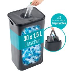 EASYmaxx Flaschenkorb Pfandflaschen-Sammelbehälter 100l anthrazit, inkl. günstig online kaufen