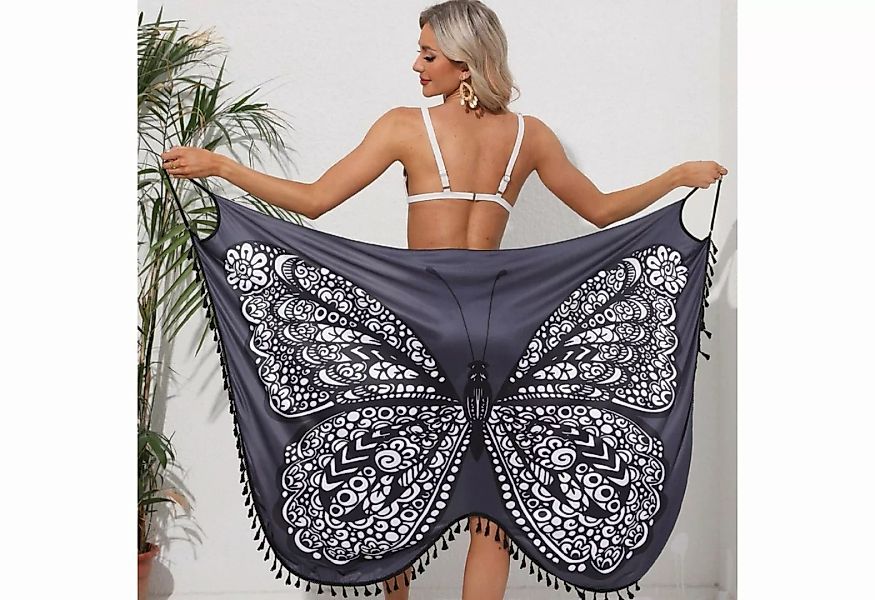 AUKUU Strandkleid Damen Schmetterlings-Badeanzug Abdeckungskleid Strandklei günstig online kaufen
