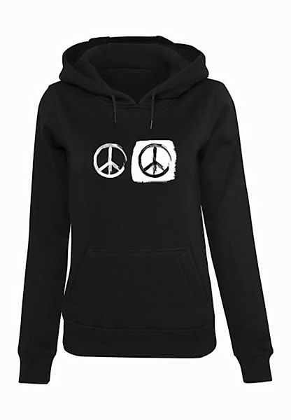 Merchcode Kapuzenpullover Merchcode Ladies Peace - Double Peace Black Hoody günstig online kaufen