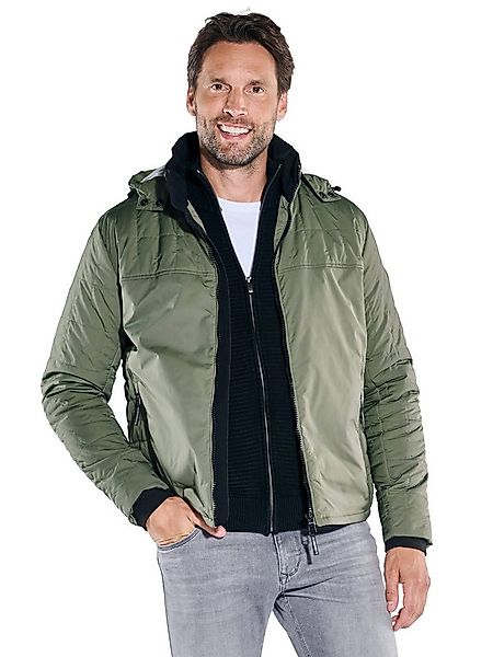 Engbers Steppjacke engbers Herren Jacke mit abnehmbarer Kapuze, Khaki günstig online kaufen