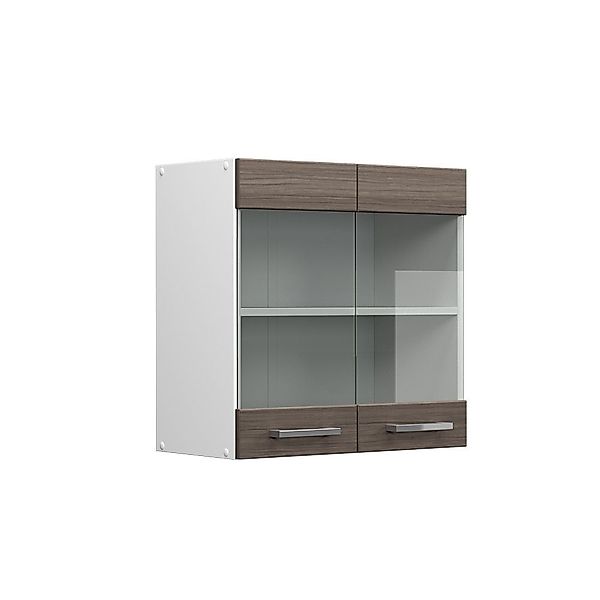 Vicco Glashängeschrank R-Line, Grau/Weiß, 60 cm günstig online kaufen