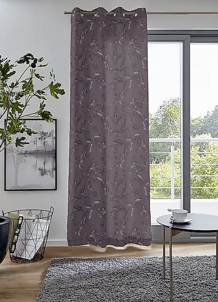 my home Vorhang »FLOWER«, (1 St.), 135x245cm, monochrom,in verschiedenen Fa günstig online kaufen