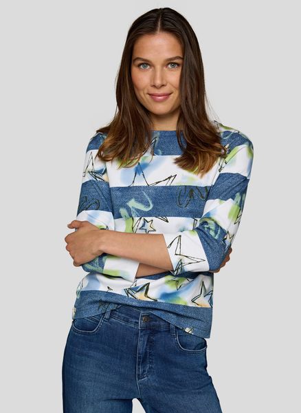 Rabe Print-Shirt mit Jeans-Color-Blocking und grafischem günstig online kaufen