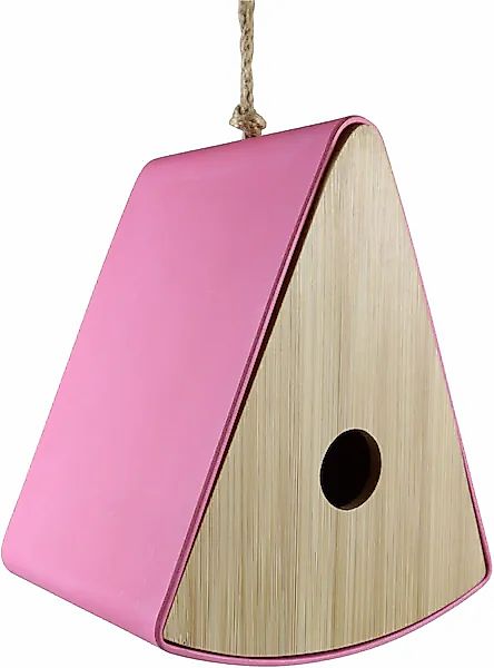 AM Design Dekofigur »Vogelhaus "Pyramide" aus Bambus« in gelb, pink oder gr günstig online kaufen