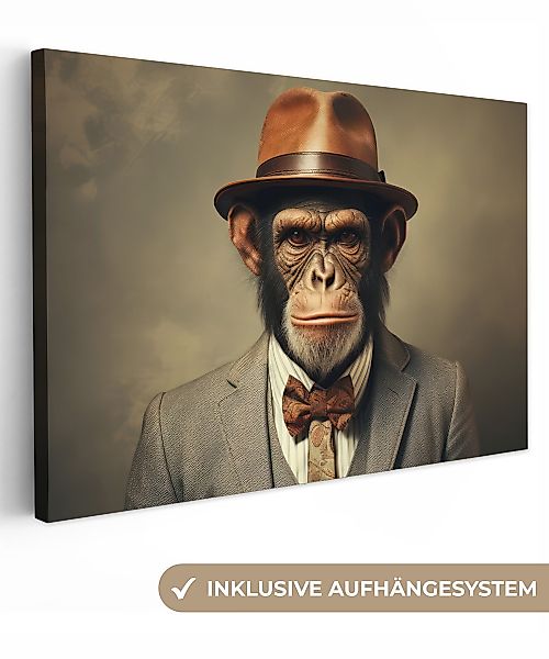 OneMillionCanvasses® Leinwandbild Vintage - Affe - günstig online kaufen