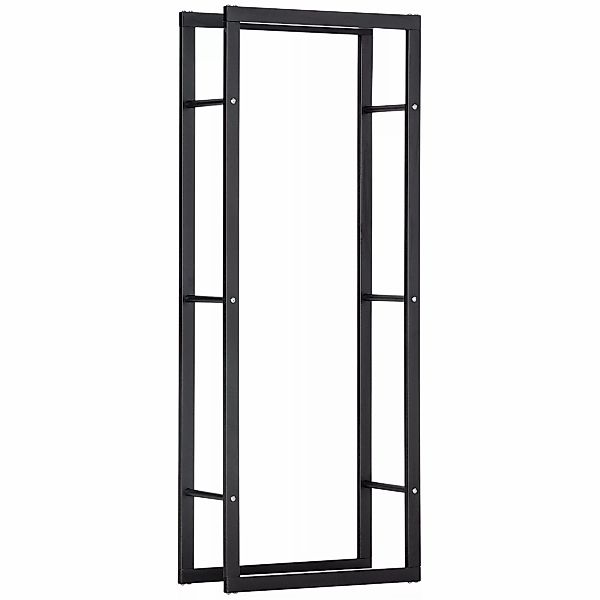 HOMCOM Holzregal Vertikaler Holzständer 100kg Tragkraft Metallregal 60x25x1 günstig online kaufen