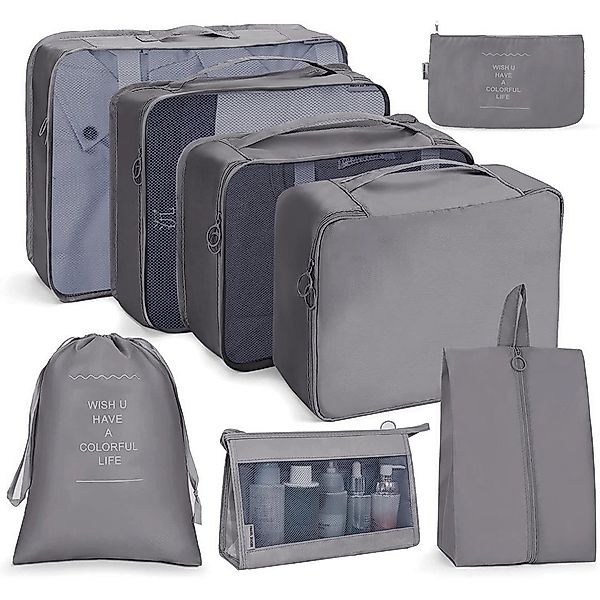 Coonoor Kofferorganizer 8 Teilige Packing Cubes Kleidertaschen Koffer Organ günstig online kaufen