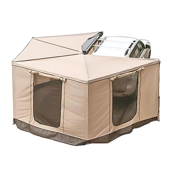 TZIpower Markisenvorzelt 270° Khaki Grau Automarkise/Zelt günstig online kaufen