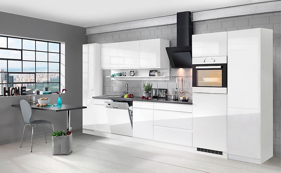 KOCHSTATION Küchenzeile »KS-Virginia« Breite 390 cm, ohne E-Geräte günstig online kaufen