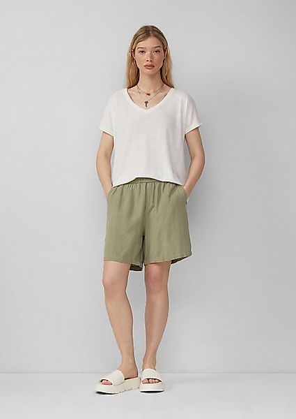 QS Shorts Leinenmix-Shorts mit Elastikbund günstig online kaufen