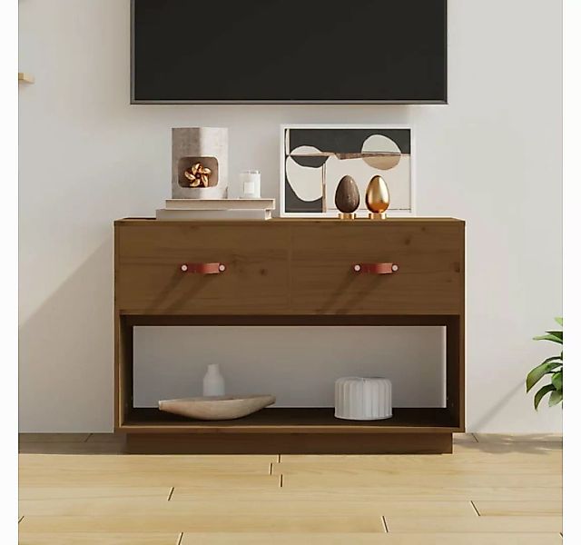 vidaXL TV-Schrank TV-Schrank Honigbraun 90x40x60 cm Massivholz Kiefer Lowbo günstig online kaufen