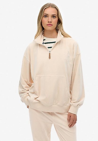 Superdry Sweatshirt COUNTRY CLUB VELOUR 1/4 ZIP Nicki-Qualität, Troyer mit günstig online kaufen