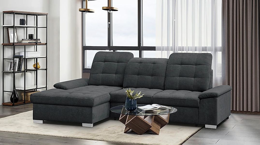 WERK2 Ecksofa "Carmen, mit Bettfunktion & Bettkasten, optional Sitztiefenve günstig online kaufen