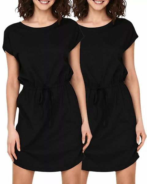 ONLY Jerseykleid Basic Kleid kurz im Doppelpack günstig online kaufen
