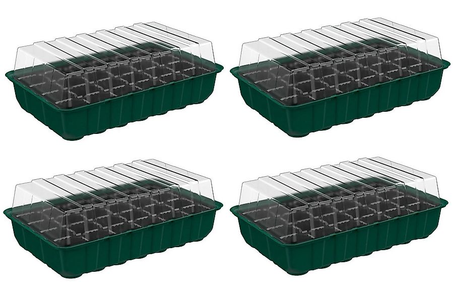 Parkside Gewächshaus Parkside Anzuchtkasten Set, 4 Schalen, 4 Hauben & 4 Tr günstig online kaufen