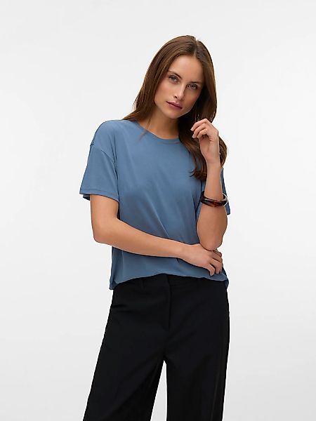 Vero Moda Kurzarmshirt "VMFILLI 2/4 TEE JRS NOOS" Materialmix, relaxed fit günstig online kaufen