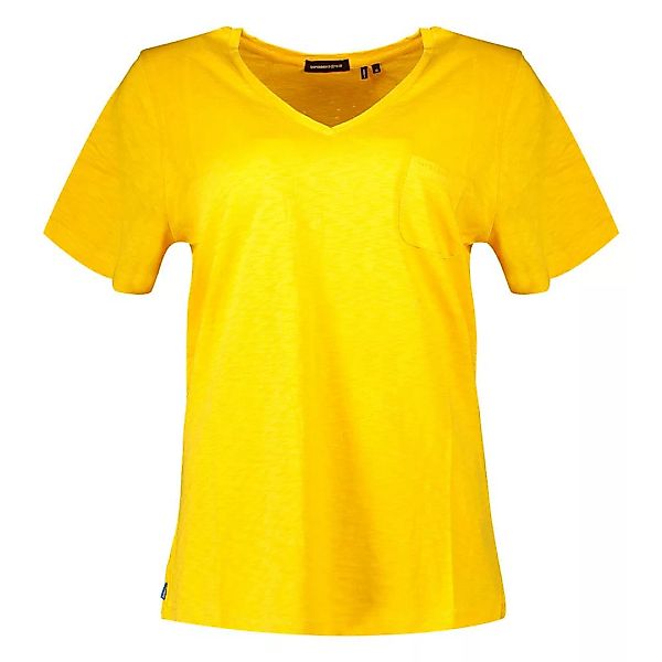Superdry Pocket V Neck Kurzarm T-shirt XS Pigment Yellow günstig online kaufen