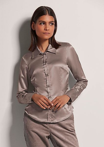 MADELEINE Hemdbluse Langarm Satinbluse mit edlem günstig online kaufen