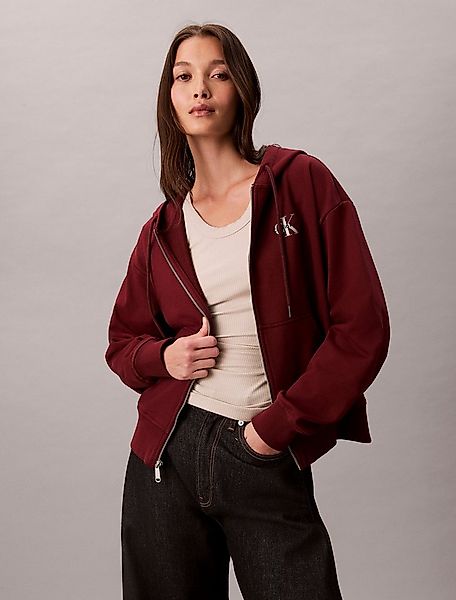 Calvin Klein Jeans Sweatjacke Mit Rundhalsausschnitt günstig online kaufen