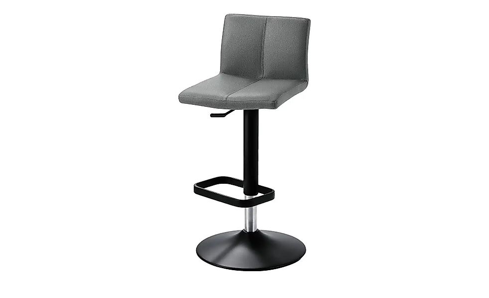 Barhocker  Leder MyTina ¦ grau ¦ Maße (cm): B: 44 T: 38.0 Polstermöbel > Ho günstig online kaufen