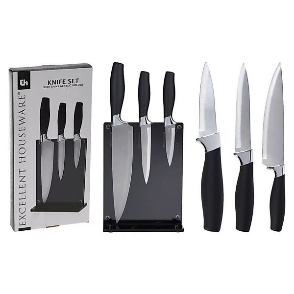Messerset schwarz Edelstahl 4 tlg. günstig online kaufen