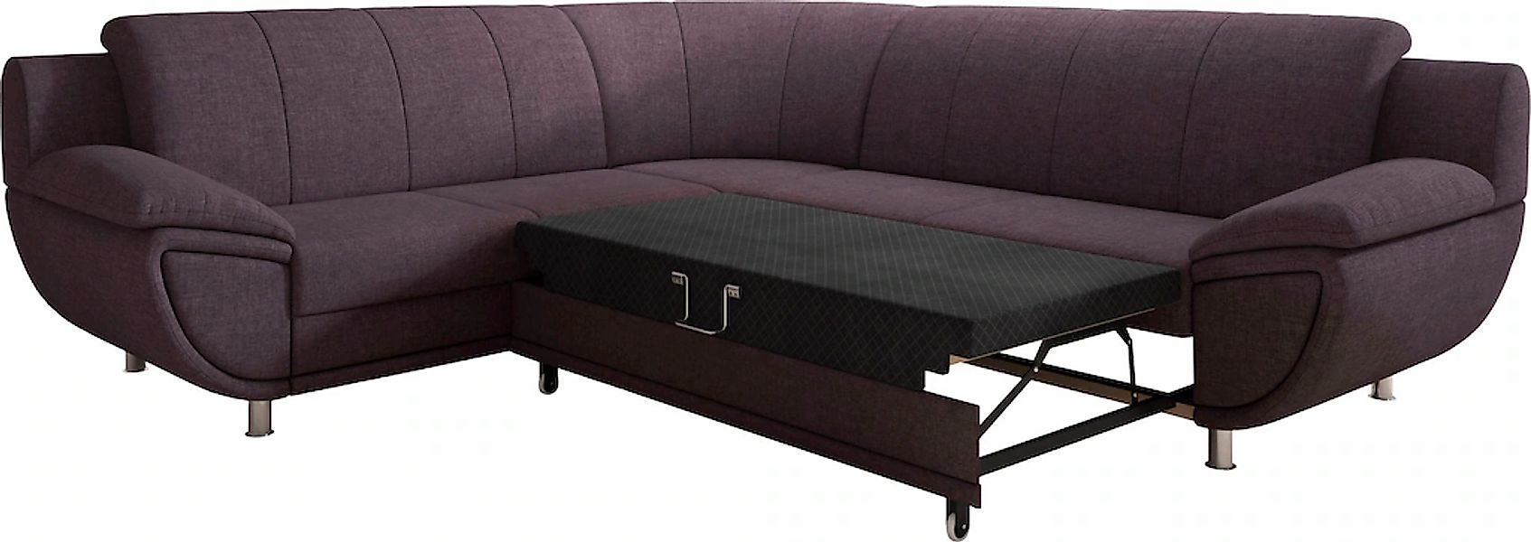 TRENDMANUFAKTUR Ecksofa "Rondo II, zeitlos & elegant, bequeme Armlehnen, L- günstig online kaufen
