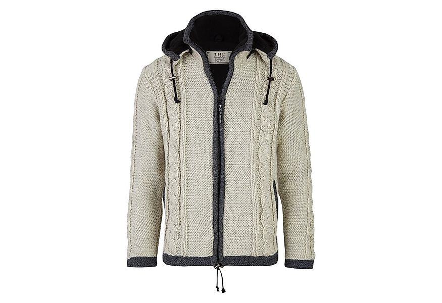 THC Natural Line Strickjacke THC Schafwollstrickjacke 850 weiß (1 Stück, 1- günstig online kaufen
