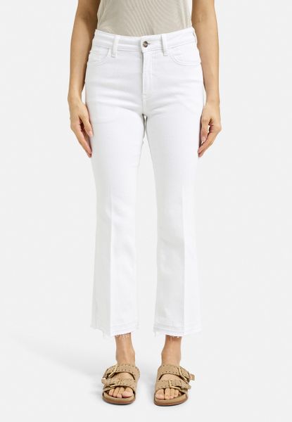 Milano Italy Weite Jeans mit offener Kante am Saum günstig online kaufen